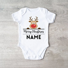 Laden Sie das Bild in den Galerie-Viewer, Merry Christmas Baby - Personalisierter Baby-Onesie/ Strampler zu Weihnachten, 100% Bio-Baumwolle
