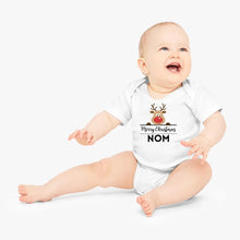 Laden Sie das Bild in den Galerie-Viewer, Merry Christmas Baby - Onesie/dorsal bébé personnalisé pour Noël, 100% coton bio
