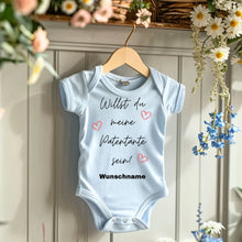 Laden Sie das Bild in den Galerie-Viewer, Willst du meine Patentante sein? - Personalisierter Baby-Onesie/ Strampler, Weihnachtsgeschenk, 100% Bio-Baumwolle
