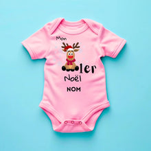 Laden Sie das Bild in den Galerie-Viewer, Mon 1er Noël - Onesie/dorsal bébé personnalisé pour Noël, 100% coton bio
