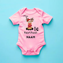 Laden Sie das Bild in den Galerie-Viewer, Mijn 1e Kerstmis - Gepersonaliseerde baby onesie/ romper voor Kerstmis, 100% biologisch katoen
