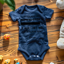 Laden Sie das Bild in den Galerie-Viewer, IK BEN AAN HET Downloaden - Gepersonaliseerde baby onesie/ romper voor Kerstmis, 100% biologisch katoen copy
