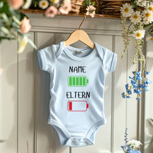 Laden Sie das Bild in den Galerie-Viewer, Ich: Viel Energie, Eltern: Wenig Energie - Personalisierter Baby-Onesie/ Strampler, 100% Bio-Baumwolle
