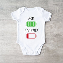 Laden Sie das Bild in den Galerie-Viewer, Distribution d&#39;énergie Parents Enfants - Onesie/dorsal bébé personnalisé pour Noël, 100% coton bio
