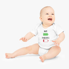 Laden Sie das Bild in den Galerie-Viewer, Distribution d&#39;énergie Parents Enfants - Onesie/dorsal bébé personnalisé pour Noël, 100% coton bio
