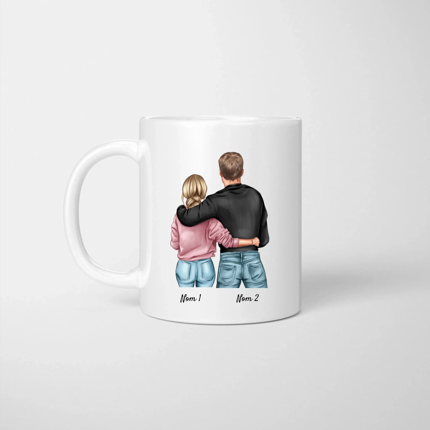 Je me fiche de la Saint Valentin Je t’aime Tous les jours! - Mug personnalisé pour couple (homme & femme) Saint Valentin