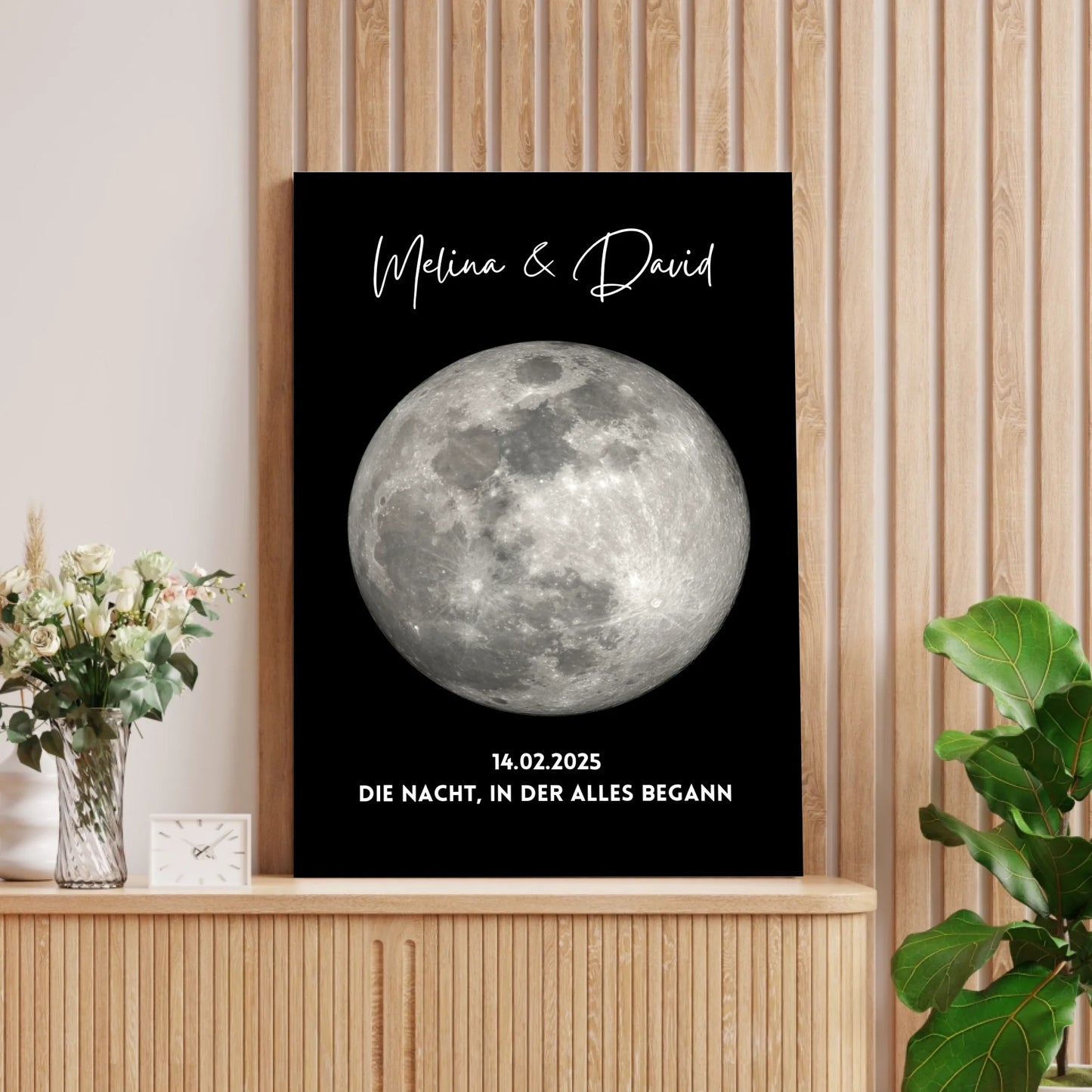 Die Nacht, in der alles begann - Personalisiertes Mondphasen Poster