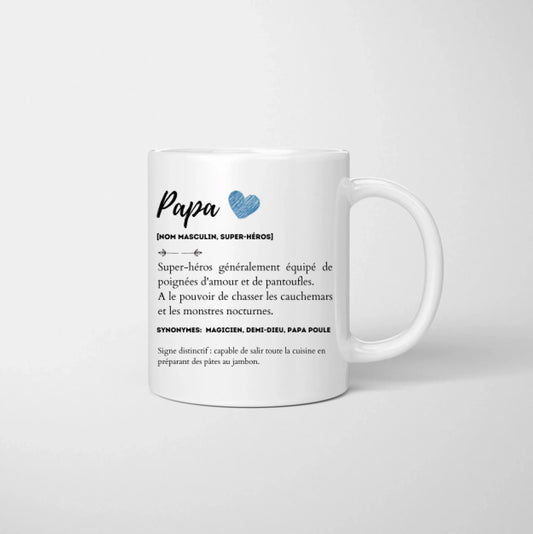 Papa - Mug personnalisé (1-4 enfants, adolescents)