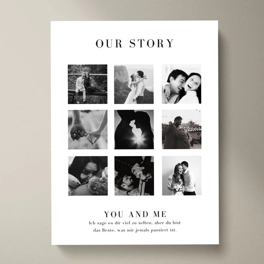 "Our Story" Personalisierte Foto-Collage für Pärchen, deinen Partner