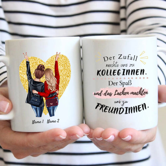 Beste Kolleginnen mit Handtaschen - Personalisierte Tasse (2-3 Personen)