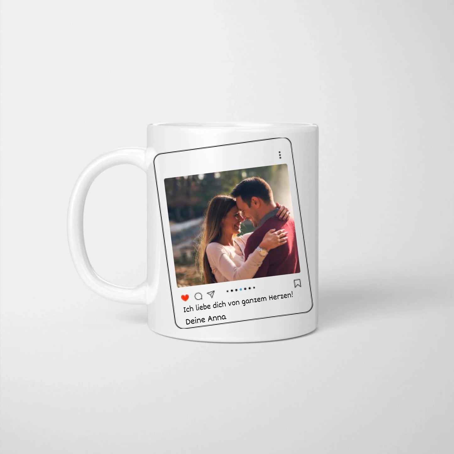 Partner Foto Tasse Insta Post Style - Personalisierte Valentinstags-Tasse für deinen Partner, Partnerin, Freundin