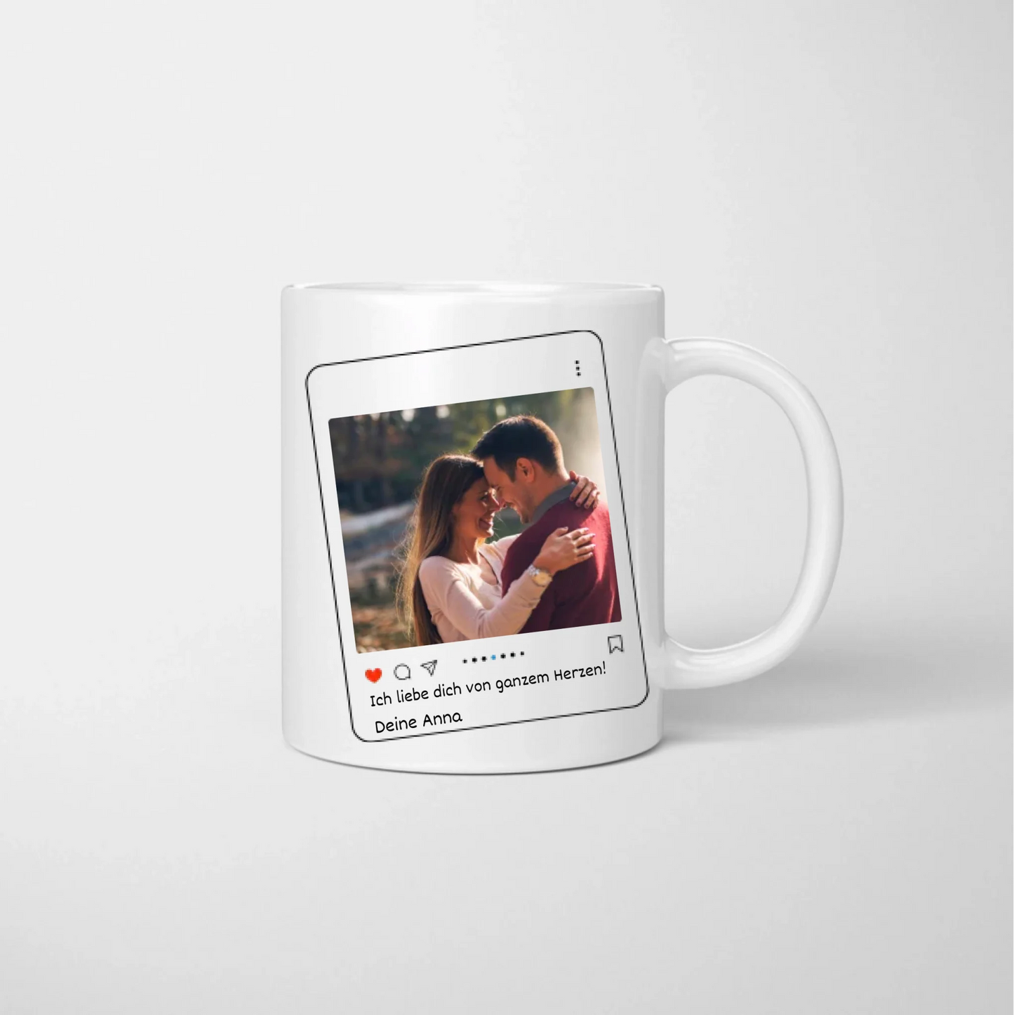 Partner Foto Tasse Insta Post Style - Personalisierte Valentinstags-Tasse für deinen Partner, Partnerin, Freundin