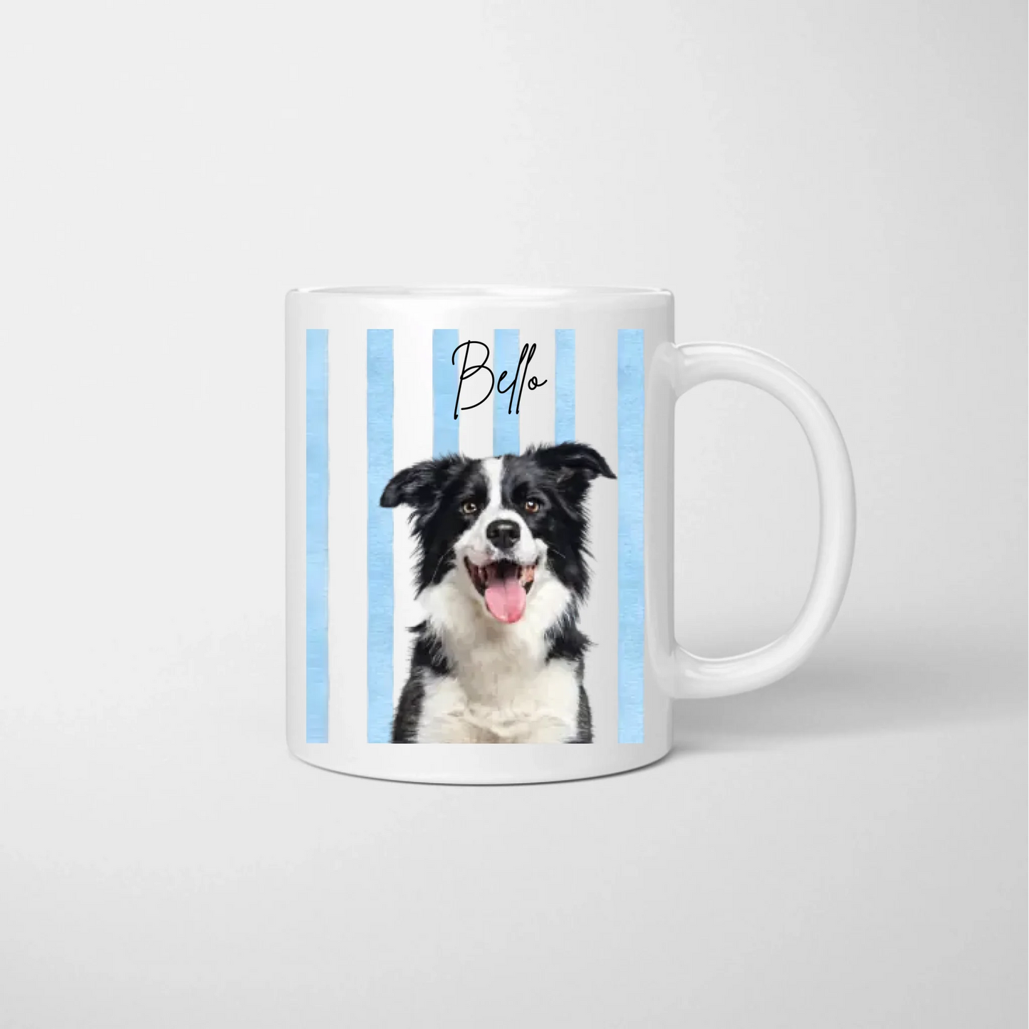 Personalisierte Aquarell Haustier-Tasse mit eigenem Foto und Namen (Hund, Katze, etc.)