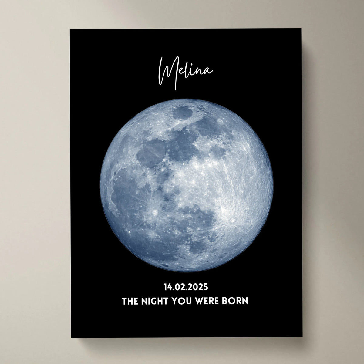 The night you were born - Personalisiertes Mondphasen Poster Geburtstag, Geburtsmond