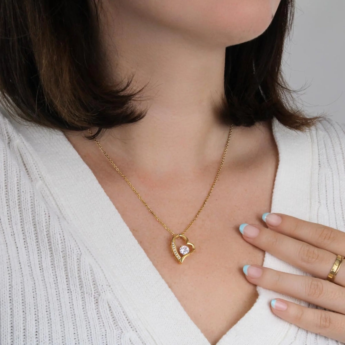Forever Love "Bestes Pärchen" - Halskette mit Herzanhänger & personalisierter Karte