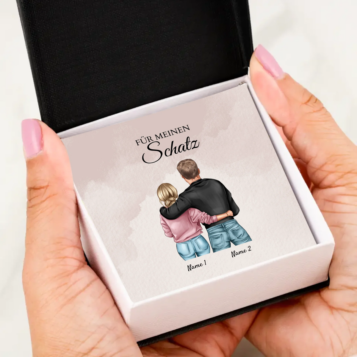 Forever Love "Bestes Pärchen" - Halskette mit Herzanhänger & personalisierter Karte