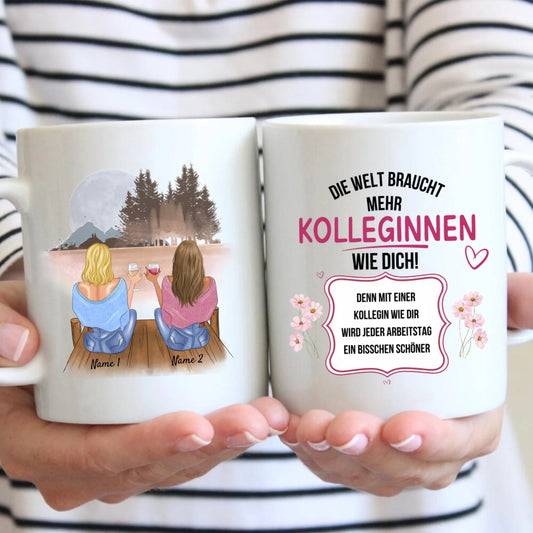 Mehr Kolleginnen wie dich - Personalisierte Tasse (2-4 Personen) für Kolleginnen, Freundinnen, Arbeitskollegen