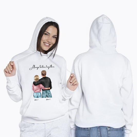 Bestes Pärchen - Personalisierter Kapuzen-Pullover Unisex
