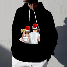 Laden Sie das Bild in den Galerie-Viewer, Meine Familie Weihnachten - Personalisierter Kapuzen-Pullover Unisex (bis zu 4 Kinder)
