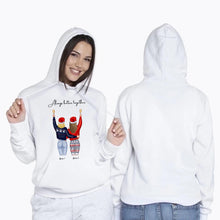 Laden Sie das Bild in den Galerie-Viewer, Beste Freundinnen Weihnachten Cheers - Personalisierter Kapuzen-Pullover Unisex (2-4 Frauen)
