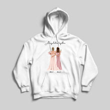 Laden Sie das Bild in den Galerie-Viewer, Braut mit Trauzeugin - Personalisierter Kapuzen-Pullover Unisex
