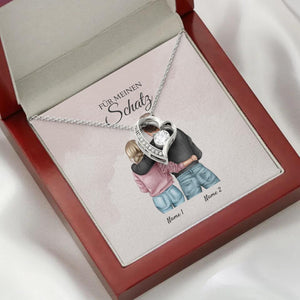 Forever Love "Bestes Pärchen" - Halskette mit Herzanhänger & personalisierter Karte