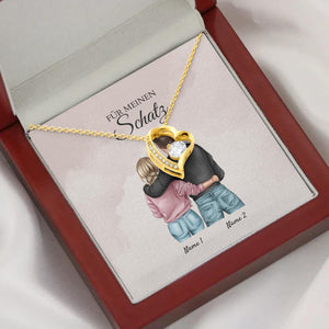Forever Love "Bestes Pärchen" - Halskette mit Herzanhänger & personalisierter Karte