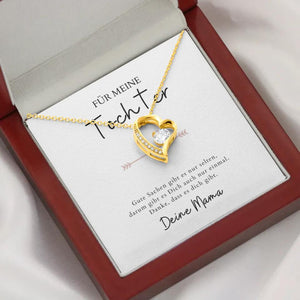 Forever Love "Für meine Tochter" - Halskette mit Herzanhänger & personalisierter Karte (Tochter-Mutter Geschenk)