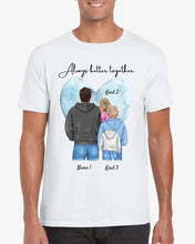 Laden Sie das Bild in den Galerie-Viewer, Bester Papa, Lieblingsmensch - Personalisiertes T-Shirt mit Vater &amp; Kinder/Jugendliche (100% Baumwolle, Unisex)
