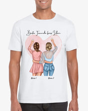 Laden Sie das Bild in den Galerie-Viewer, Beste Freundinnen Cheers - Personalisiertes T-Shirt (100% Baumwolle, Unisex)

