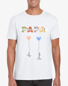 Meine Liebsten nennen mich PAPA - Personalisiertes T-Shirt (100% Baumwolle, Unisex)